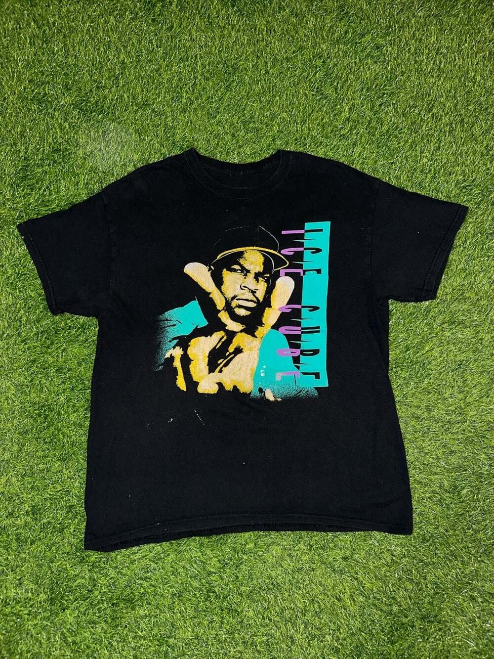 Ice Cube Rap T-Shirt Size L Black Graphic Tee